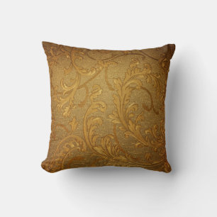 Goldener Damast im Vintage-Stil nouveau chic elega Kissen