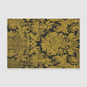 Goldener Damast Louis XIV Seidenpapier
