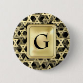 Goldener Davidsstern Button (Vorderseite)
