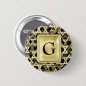 Goldener Davidsstern Button (Vorne & Hinten)