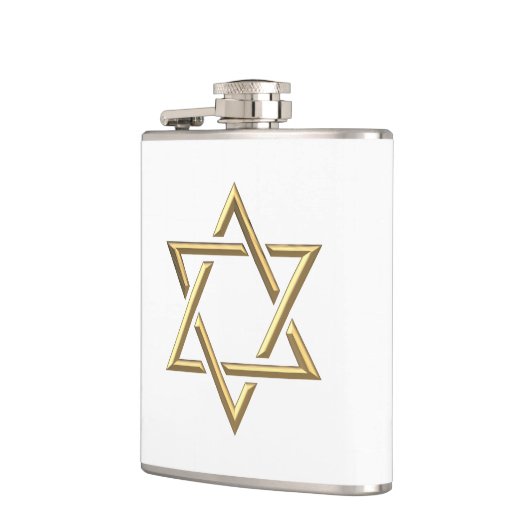 Goldener Davidsstern Flachmann (Links)