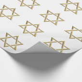 Goldener Davidsstern Geschenkpapier (Ecke)