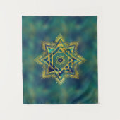 Goldener dekorativer Stern von Lakshmi - Wandteppich (Vorderseite)