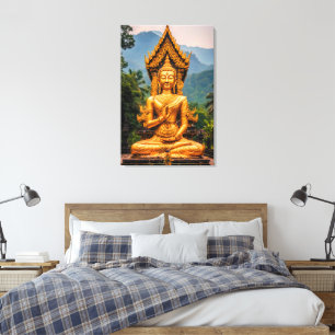 Goldener Dhamma in den nördlichen Hügeln Leinwanddruck