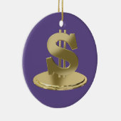 Goldener Dollar Keramikornament (Rechts)