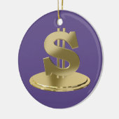 Goldener Dollar Keramikornament (Links)