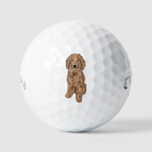 Goldener Doodhund Golfball