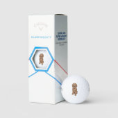 Goldener Doodhund Golfball (Verpackung)