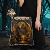 Goldener Drache alter Buchhüter Tasche