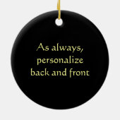 Goldener Drache auf schwarz Keramikornament (Hinten)