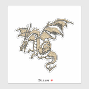 Goldener Drache Aufkleber