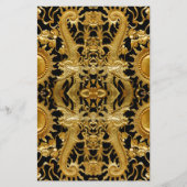 Goldener Drache Briefpapier (Vorderseite)