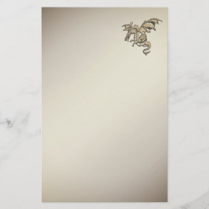 Goldener Drache Briefpapier