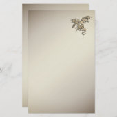 Goldener Drache Briefpapier (Vorne/Hinten)