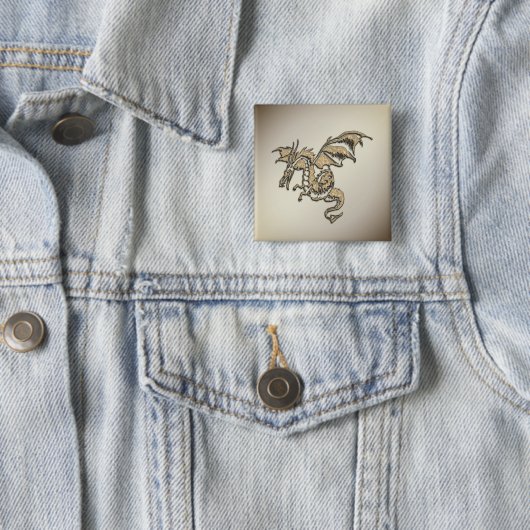 Goldener Drache Button (Beispiel)