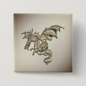 Goldener Drache Button (Vorderseite)