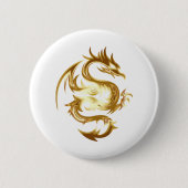 Goldener Drache Button (Vorderseite)