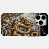 Goldener Drache Case-Mate iPhone Hülle (Rückseite (Horizontal))