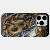 Goldener Drache Case-Mate iPhone Hülle (Rückseite (Horizontal))