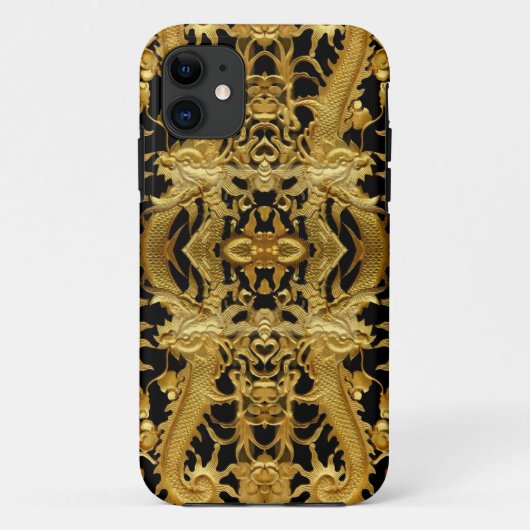 Goldener Drache Case-Mate iPhone Hülle (Rückseite)