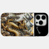 Goldener Drache Case-Mate iPhone Hülle (Rückseite (Horizontal))