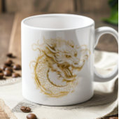 Goldener Drache chinesischer Drache Kaffeetasse