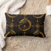 Goldener Drache Dark Fantasy Kissen (Decke)