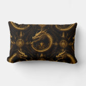 Goldener Drache Dark Fantasy Kissen (Vorderseite)