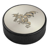 Goldener Drache Eishockey Puck (3/4)