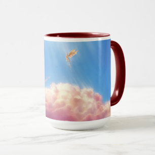 Goldener Drache: Fliegende Himmel Tasse