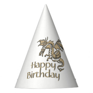 Goldener Drache-Geburtstag Partyhütchen