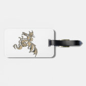 Goldener Drache Gepäckanhänger (Rückseite horizontal)