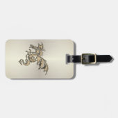 Goldener Drache Gepäckanhänger (Vorderseite horizontal)