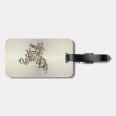 Goldener Drache Gepäckanhänger (Rückseite horizontal)