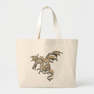 Goldener Drache Jumbo Stoffbeutel