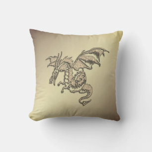 Goldener Drache Kissen