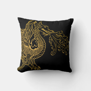 Goldener Drache Kissen
