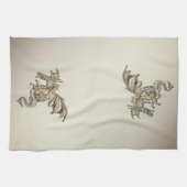 Goldener Drache Küchentuch (Horizontal)