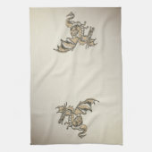 Goldener Drache Küchentuch (Vertikal)