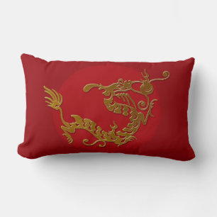 Goldener Drache Lendenkissen