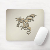Goldener Drache Mousepad (Mit Mouse)