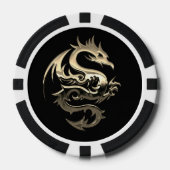 Goldener Drache Poker Chip (Vorderseite)