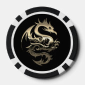 Goldener Drache Poker Chip (Rückseite)