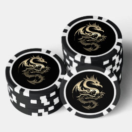 Goldener Drache Poker Chip