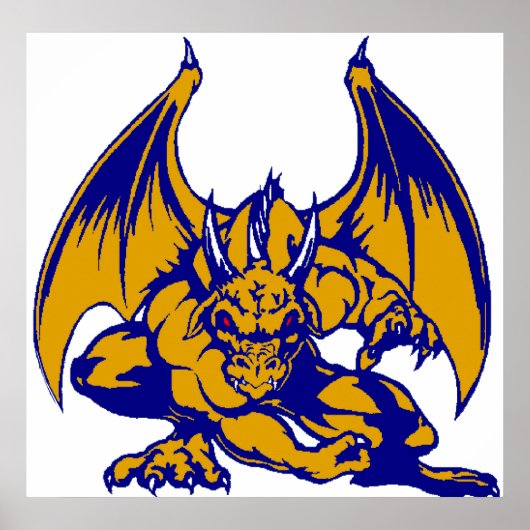 Goldener Drache Poster (Vorne)