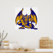 Goldener Drache Poster (Küche)