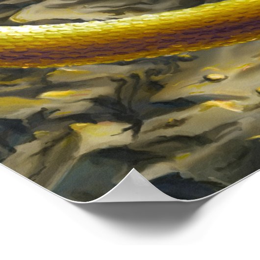 Goldener Drache Poster (Ecke)