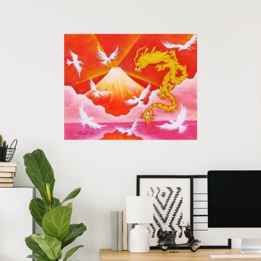 Goldener Drache★ Poster (Heimbüro)