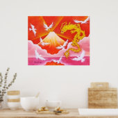 Goldener Drache★ Poster (Küche)
