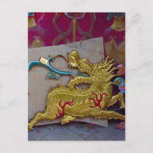 Goldener Drache Postkarte